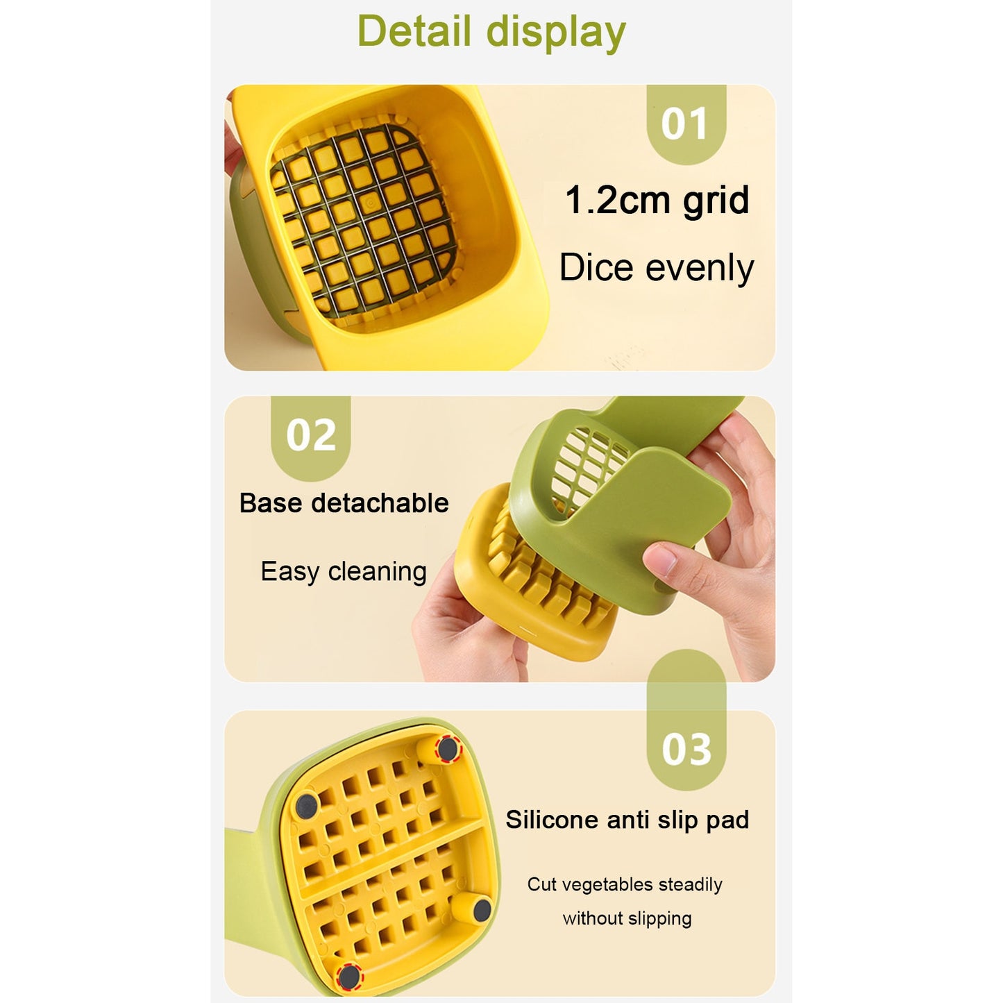 A must have vegetable dicer.