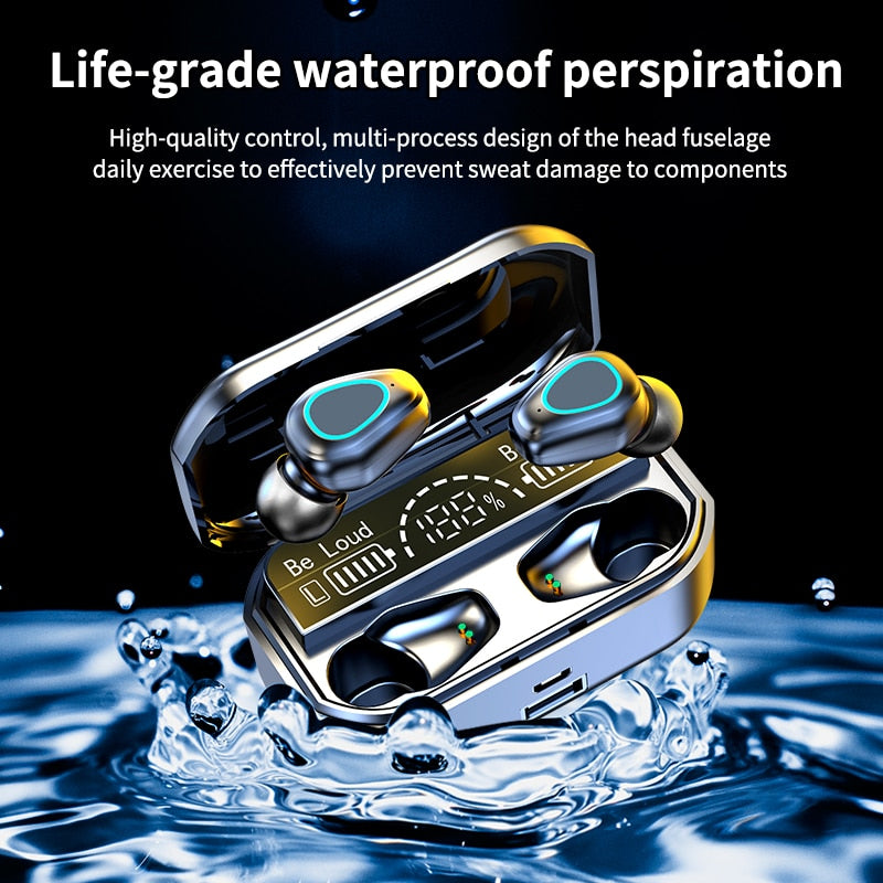 2023 NEW TWS Wireless Bluetooth 5.2 9D HIFI Stereo Noise Reduction Music Earphones Waterproof Sports Headphones for iphone